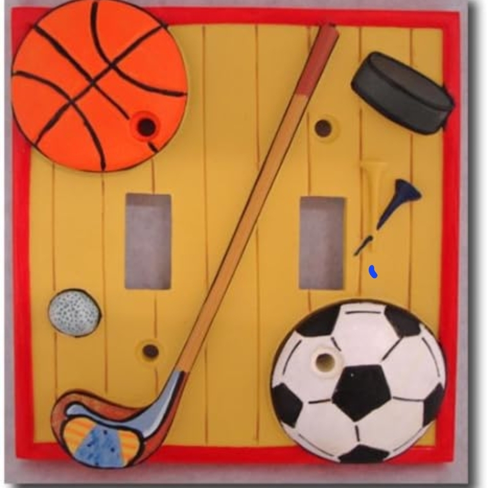 Sports Themed Light Switch Cover